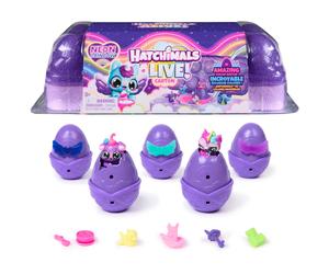 Hatchimals Alive, Neon Rainbow Egg Carton Toy with 5 Mini Figures in Color Reveal Eggs & 11 Accessories, Kids Toys for Girls & Boys Ages 3 and up