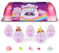 HATCHIMALS Alive, Rainbow Splash Egg Carton Toy with 5 Mini Figures in Colour-Reveal Eggs & 10 Accessories, Kids’ Toys for Girls & Boys Aged 3+