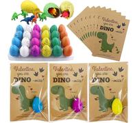 Hatching Dinosaur Egg Easter Valentines Day Cards - 24 Pack Bulk Cards for Kids Classroom Exchange | Funny 3D Dino Party Favors & School Prizes | Perfect for Boys & Girls (Random Color)