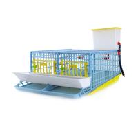 Hatching Time Quail Breeding Cage Indoor - 2 Section Coop, Easy Clean, Rust-Free PP Plastic, Removable Middle Wall, Comfortplast™ Design for Breeding & Egg Collection by Cimuka