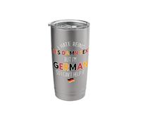 Hate Being Damn Sexy BUT I'm German Can't Help Meme ON Back Stainless Steel Insulated Tumbler