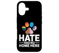 Hate Has No Home Here Equality LGBTQ USA Paw Print Case for iPhone 17