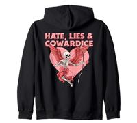 Hate Lies Cowardice (Anti Love Ex-Boyfriend Statement) Zip Hoodie