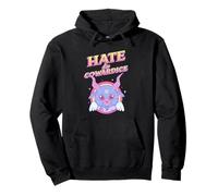 Hate Lies Cowardice (Cute Little Devil Graphic) Pullover Hoodie