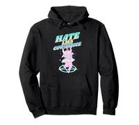 Hate Lies Cowardice (Funny Cute Devil Graphic) Pullover Hoodie