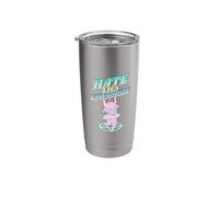 Hate Lies Cowardice (Funny Statement) (Cute Devil Graphic) Stainless Steel Insulated Tumbler