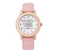 Hate Never Made Any Nation Great Women's Leather Strap Band Watch Pink Ladies Three-Hand Wrist Watches