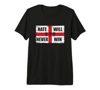Hate Will Never Win Stop Racism Anti Football Racism England Premium T-Shirt