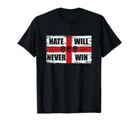 Hate Will Never Win Stop Racism Anti Football Racism England T-Shirt