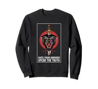 Hate Your Enemies Speak The Truth Panther Graphic Sweatshirt