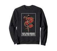 Hate Your Enemies Speak The Truth Snake Graphic Sweatshirt