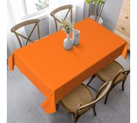 HATEGE Orange Table Cloth Wipe Clean Autumn Wipeable Tablecloths Rectangular Modern Tablecloth 150 x 220 cm Polyester 3D Table Cover for Party Dining Decorations A-3263