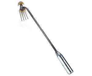 Hatem Weeding Artifact Weeding Weeding Tool Iron Weeding Tool 4 Teeth Manual Weeder Double Hand Weed Remover for Garden Farm Weeding