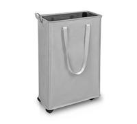 Hatende Laundry Basket with Wheels,Slim Rolling Laundry Hamper for Clothes,70L Collapsible Large Laundry Hamper with Handles for Bedroom,Dorm and Laundry Room (Grey)