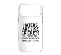 Haters Are Like Crickets Chirping All Day, Funny Hater Meme Case for iPhone 17 Pro Max