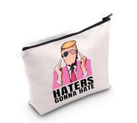 Haters Gonna Hate Middle Finger USA President Makeup Bag Republican Gift Election Political Gift Cosmetic Bag (Haters Gonna Hate 3uk)