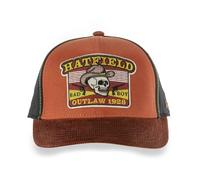 Hatfield Men's & Women's Baseball Cap, Outlaw Skull Cap, Adjustable by Snapback, Brown/Orange/Black/Yellow, One Size