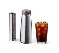 Hatfields London NitroPress Cold Brew Coffee Maker - Stainless Steel Home Brew Kit for Coffee and Tea with 200 Micron Filter Basket and Storage Cap - Perfect for Cold Brew at Home