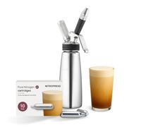 Hatfields London Original NitroPress - Nitro Cold Brew Coffee Maker Kit | Includes 10 Nitrogen Cartridges | Portable Infuser for Smooth Nitro Drinks, Cold Brew, Cocktails & Tea at Home or On the Go