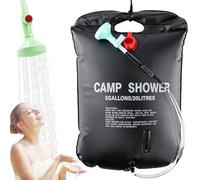HATFRYF 20L Camping Shower, 5 Gallons/20L Portable Shower, Solar Shower for Camping, Temperature Indicator, Camping Accessories for Hiking Climbing, Summer Camping Essentials, Camping Equipment
