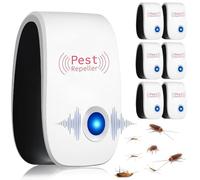 HATFRYF 6 PCS Ultrasonic Pest Repeller, Electronic Mouse Repellent Plug-in Insect Repeller, Plug in Electronic Pest Repeller, Indoor Pest Control for Mouse, Spider, Cockroach & Fly, for UK Homes