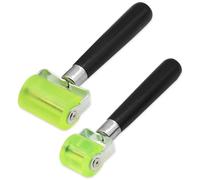 HATFRYF Automotive Sound Deadening Roller Rubber Seam Roller, Car Audio Deadening Mats Heat Abatement Mats Roofing Materials Linoleum Flooring Carpeting Wallpaper Application Wheel Roller - 2pcs