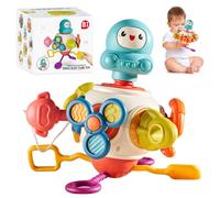 HATFRYF Baby Montessori Toys for 1 2 3 Years, 8-in-1 Busy Board Activity Cube, Activity Cube Sensory Toys for Toddlers Travelling, Motor Skills Busy Cube Toy for 6 12 18 Months Infant Birthday Gifts