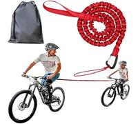 HATFRYF Bicycle Tow Rope, 4.5M Bicycle Tow Rope Belt Strap, Belt Strap Mountain Bike Parent-Child Pull Reflective Traction - Portable Outdoor Mtb Tow Ropes/Bike Trailer Rope For Cycling - Red