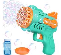 HATFRYF Bubble Machine, Bubble Maker, Bubble Gun for Kids, Rocket Bubble Gun Machine, Outdoor Garden Party Games Toys, Gift for Boys Girls （Green）