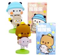 HATFRYF Bubu Dudu bobblehead, Panda Ornament Car Decoration, Cute Panda Figures, Collectible Table Decoration, Office, Desktop, Room Decoration - 2 pieces