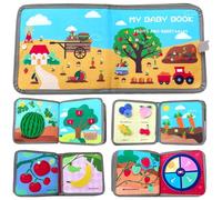 HATFRYF Busy Book for Toddlers for 1 2 3 Year Olds, Montessori Toys Busy Board, Sensory Activity Book Busy Board Educational Toy, Quiet Activity Educational Sensory Toy, Boys Girls Birthday Gift