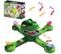 HATFRYF Dinosaur Feeding Game Toy, Dinosaur Shooting Toys Games, Interactive Catapult Launch Table Game for Kids, Multiplayer Dino Toy, Family, Birthday Playtime Usage (Green)