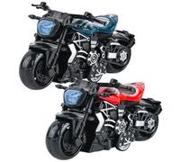 HATFRYF Motorbike Toy, Vehicle Model, Highly Simulation Motorbike Model, Alloy Motorcycle Pull-Back Vehicle Toy Motorcycles for Boys and Girls - 2PCS