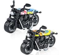 HATFRYF Motorcycle Toys for Children, Vehicle Toy Model Motorbike, Highly Simulation Motorbike Model, Pull-Back Vehicle Toy, Kids Toy Gift for Boys and Girls - 2PCS