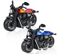 HATFRYF Motorcycle Toys for Kids, Pull-Back Vehicle Toy, Highly Simulation Motorbike Model, Alloy Motorcycle Model, Kids Gift for Boys and Girls - 2PCS
