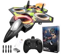 HATFRYF RC Airplane, RC Plane Ready to Fly, Remote Control Foam Fighter Wireless Airplane Toy, 2.4GHz Remote Control Wireless Toy, Easy to Fly for Beginners Kids Boys Girls