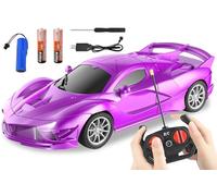 HATFRYF Remote Control Drift Car, 1:18 Remote Control Car for Kids, Cool RC Race Cars, 20KM/H 4WD High Speed RC Cars with LED Lights - Driftable, Gifts for Kids Boys Purple