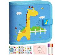 HATFRYF Reusable Scribble Book and Markers, Portable Doodle - Sketchpad with Markers, Kids Doodle Learning Kit, Interactive Doodle Pad for Travel Classroom Home Learning (Giraffe)
