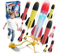 HATFRYF Space Rocket Launcher for Kids, Rockets and Multi Player Adjustable Catapult Launcher Stand, Birthday Gift Toys for Kids Boys Girls Age 3 4 5 6 7 8 + Years Old