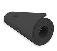 Hatha Yoga Extra Thick TPE Yoga Mat - 72"x 32" Thickness 1/2 Inch -Eco Friendly SGS Certified - With High Density Anti-Tear Exercise Bolster For Home Gym Travel & Floor Outside (Black)