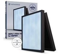 Hathaspace Smart True HEPA Air Purifier Replacement Filters, 1 Cold Catalyst + Activated Carbon Filter & 1 Antibacterial + True HEPA Filter, Model HSP001 (1 Set)