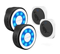 Hathever Dog Bell for Door Potty Training, Wireless Doggie Door Bell Operating at 1000 Feet with Chew Resistant IP65 Waterproof Touch Button, 4 Notification Modes