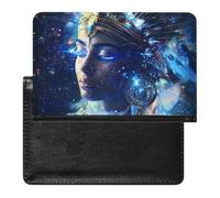 Hathor Intergalactic Being of Light PU Leather Passport Covers RFID Blocking Wallet Holder with Card Protector Slot Travel Accessories