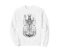 Hathor Sky Goddess Ancient Egyptian Monochrome Art Sweatshirt