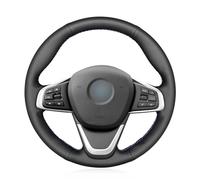 HATHWAY Fit For BMW X1 F48 2015-2019,Hand Sewing Steering Wheel Cover,Black Leather Car Steering Wheel Covers,Car Interior Decoration