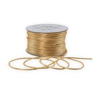 HATIANGE Polyester 2mm Rattail Cord Champagne - 50metres, Perfect for Jewelry Making, Macrame, Crafts & More