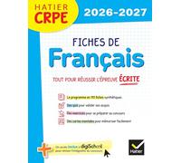 Hatier CRPE - Fiches de Français - Epreuve écrite 2026/2027