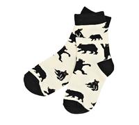 Hatley Boy's Kids Crew - Bears on Natural Socks, Off-white (Bears Natural), S UK