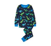 Hatley Boy's Organic Cotton Long Sleeve Pyjama Set, Sharptooth Rex, 3 Years