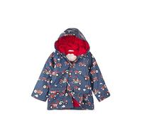 Hatley Boys Printed Rain Jacket, Blue (Red Farm Tractors), 8 Years